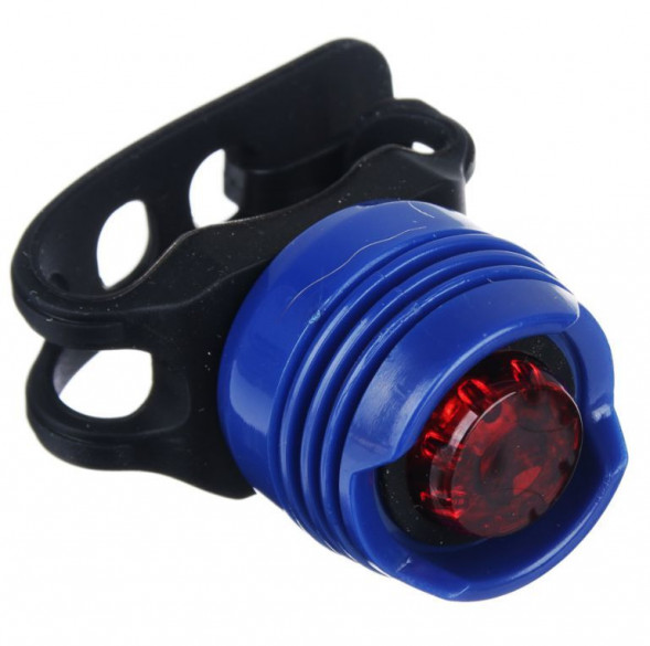 Велоаксессуары SILAPRO Мини-фонарь велосипедный, 2 режима, 1LED, пит. 2хCR2032, металл, резина, d2,5см, 2 цвета 195-017
