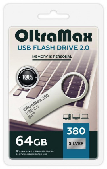 USB-флэш OLTRAMAX OM-64GB-380-Silver 2.0