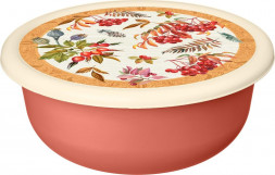 Миска HOMVER Modena Теплый дом 3,2л с крышкой с декором (оранжевый) 222143405/04