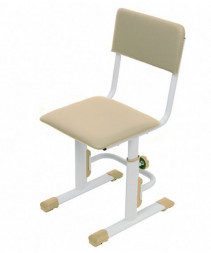 Стул POLINI Стул для школьника регулируемый Polini kids City / Polini kids Smart L, белый-макиато (1кор)