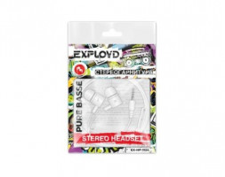 Наушники-гарнитура EXPLOYD EX-HP-1124 3.5mm белый 1.2М Classic