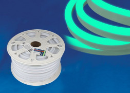 Светодиодная лента UNIEL (UL-00003767) ULS-N21-2835-120LED/m-8mm-IP67-220V-8W/m-50M-GREEN бобина