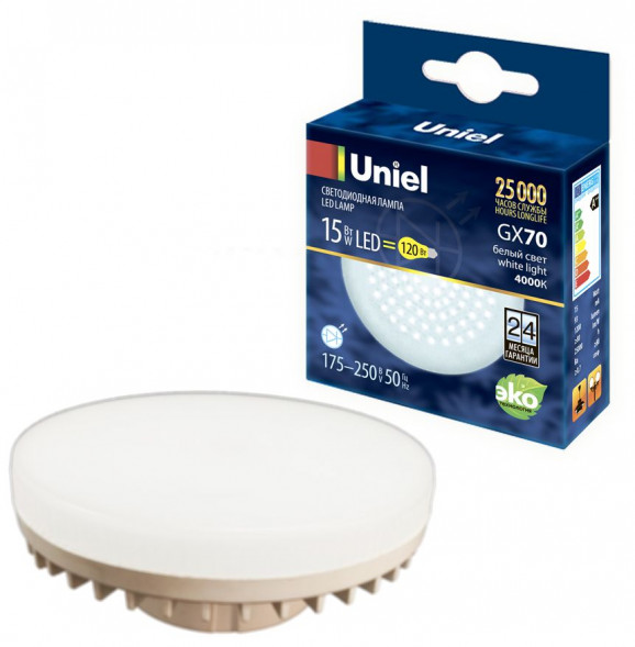 ЭЛЕКТРИКА UNIEL (UL-00006783) LED-GX70-15W/4000K/GX70/FR PLZ01WH