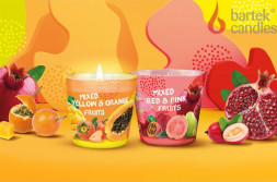 Свеча BARTEK ароматизированная в стакане - Тропический твист 115гр (Tropical twist)