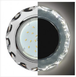 встраиваемый светильник ECOLA SM53RCECH GX53 H4 LD5313 GLASS хром