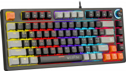 Клавиатура DEFENDER (45213) Wildfire GK-213 RU,чер/сер,82кн,TNT розов,1.5м