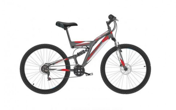 Велосипед BLACK ONE Phantom FS 27 серый/красный/серый 18&quot; HQ-0005334