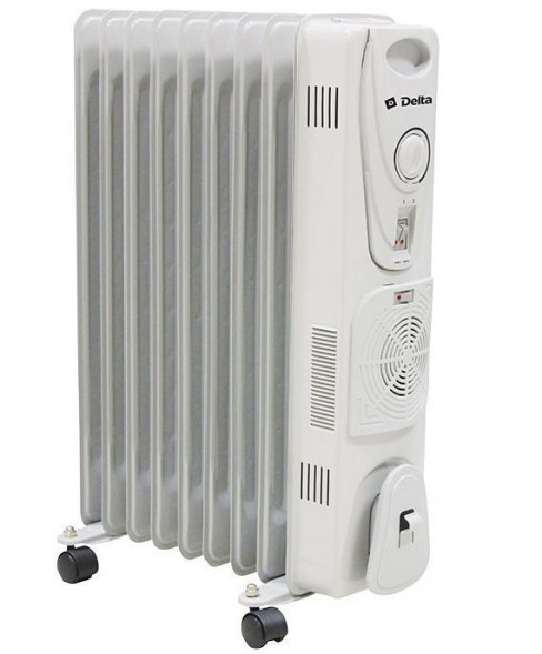 Масляный радиатор DELTA D-25F-9 9секций с вентилятором