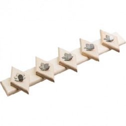 Банные принадлежности БАННЫЕ ШТУЧКИ 32310 Вешалка 53*13 см, 5 металл. крючков-клён