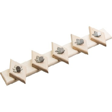 Банные принадлежности БАННЫЕ ШТУЧКИ 32310 Вешалка 53*13 см, 5 металл. крючков-клён