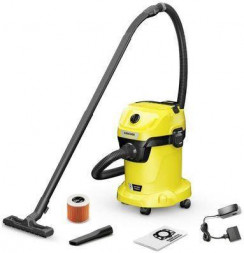Строительный пылесос KARCHER WD 3-18, аккумуляторный, желтый [1.628-551.0]