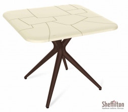 Стол SHEFFILTON SHT-TU30/TT30 83/83 бежевый/коричневый пластик (183585)