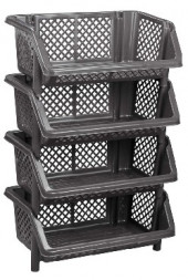 Этажерка АЛЬТЕРНАТИВА М7311 для хранения Эконом 4-х секцион.