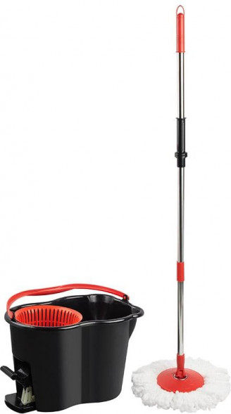 Швабра РЫЖИЙ КОТ Швабра Торнадо MopM-24 в комплекте с ведром, педальный отжим (109134)