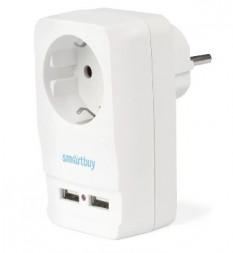 фильтр-розетка SMARTBUY (SBE-16-A05-USB) адаптер - розетка, 2 USB