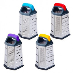 Терка VETTA Терка 6-и сторонняя 22см, нерж.сталь, 4 цвета ручки 885-107