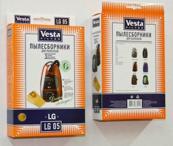 Пылесборники VESTA FILTER LG-05 комл. 5шт.