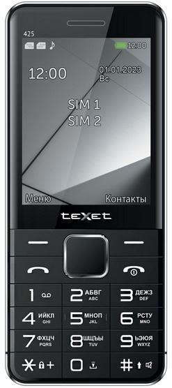 Телефон мобильный TEXET TM-425 Черный (127113)