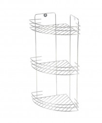 Полка угловая РЫЖИЙ КОТ Полка угловая трехъярусная Vento 19*19*41 см хром (310847)