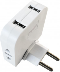 Разветвитеь СПУТНИК SRP204USB 10А 2 гнезда-розетки + 2 USB