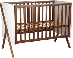 Мебель для новорожденных POLINI Кровать детская kids Porto 1300 белый-дуб крафт (1 кор.)