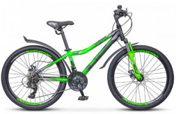 Велосипед STELS Navigator-410 MD 24&quot; 21-sp V010 (м), EP-00005978*X0000001312* 12&quot; Черный/Зеленый 2020