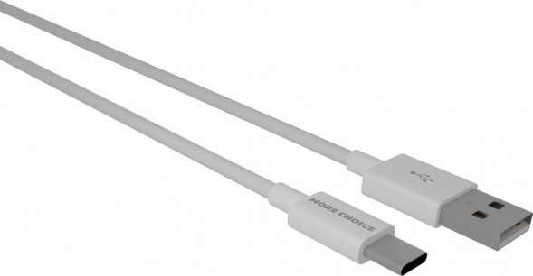 Кабель MORE CHOICE (4627151196008) K24a USB 2.1A Type-C белый - 1,0m