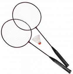 Бадминтон РОССИЯ Набор для бадминтона в сетке (ракетка 2шт, волан), 100 136-007