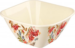 Миска HOMVER Bergamo Теплый дом квадратная 2л с декором (бежевый) 222143127/09