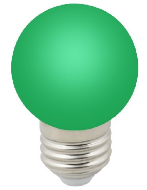 Лампа декоративная светодиодная VOLPE (UL-00005648) LED-G45-1W/GREEN/E27/FR/С