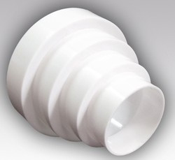 Комплектующие ERA ПУ16.15.12,5.12.10.8 Соединитель круглых воздуховодов пластик D160/150/125/120/100/80 (6)