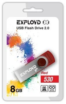 USB флэш-накопитель EXPLOYD 8GB 530 красный