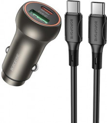 АЗУ BOROFONE (6941991118685) BZ32Baa 1USB+1Type-C 3.0A PD30W , Gold