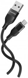 Кабель SMARTBUY (iK-12-S72b) S72 MicroUSB черный, 2.4 А, сил., 1м