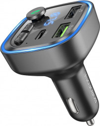 Трансмиттер BOROFONE (6941991104039) BC48 Black 2USB+1Type-C QC3.1