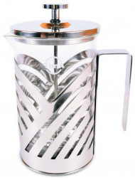 Френч-пресс &quot;БЕЗЕ&quot; нержавеющая сталь, боросиликатное стекло. TIMA Френч-пресс &quot;БЕЗЕ&quot; 800мл. нержавеющая сталь, боросиликатное стекло. FB-800