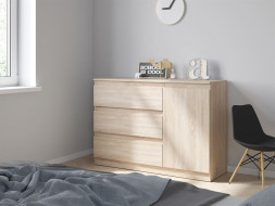 Комод НК-МЕБЕЛЬ STERN комод Т-7 (16 мм) 3-я-1д Дуб Сонома 72676284 (2 кор.)