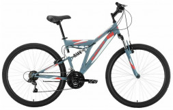 Велосипед BLACK ONE Phantom FS 27 серый/красный/серый 20" HQ-0005335