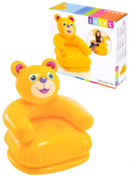 Кресло надувное INTEX Кресло надувное для плавания 65x64x75 см. Животные, 2 вида . (в коробке) Арт. 68556NP