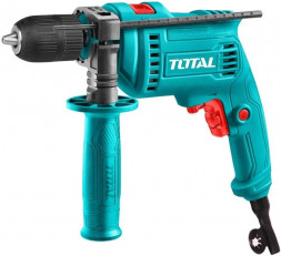 Дрель ударная электрическая TOTAL 680Вт, 3000об/мин, д.сверл 13мм (10 шт/кор) TG1061356-2