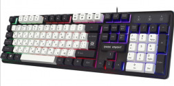 Проводная игровая клавиатура DEFENDER (45078) Dark Knight GK-077 RU,бел-черн