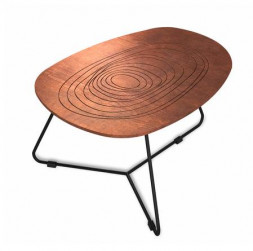 Столик журнальный SHEFFILTON SHT-CT52-3 МДФ/металл кариф/черный муар (250516)