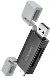 USB-хаб BOROFONE (6941991112409) DH9a Black