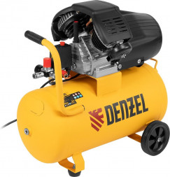Компрессор DENZEL Компрессор воздушный прям. привод DCV1800/50, 1,8 кВт, 50 литров, 320 л/мин 58168