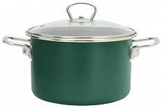 Кастрюля ЭМАЛЬ 36-RБ1610СН Изумруд эмал цил 2,0л стекл/кр нерж/руч