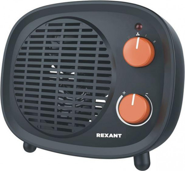 Тепловентилятор REXANT (60-0034) Тепловентилятор электрический настольный 2кВт со спиральным нагревательным элементом, черный