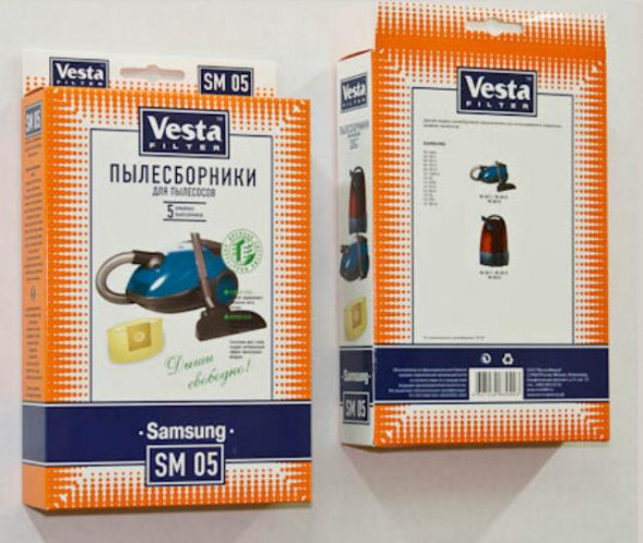 Пылесборники VESTA FILTER SM-05 комл. 5шт.