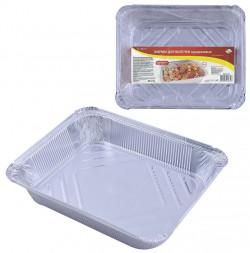 Формы д/выпечки однораз МУЛЬТИДОМ Н-р 2шт. 30х24х5см (3180мл, алюминий) МО8-105