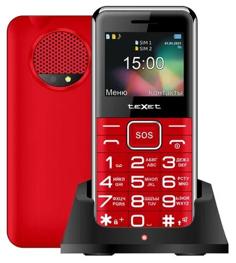 Телефон мобильный TEXET TM-B319 Красный (127048)