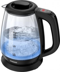 Чайник STARWIND SKS3036 1.7л. 2200Вт черный (стекло)